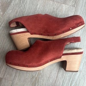 Madewell Marlo Slingback Clog Shearling-Lined